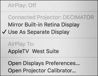 How do I mirror my Mac display with a projector?