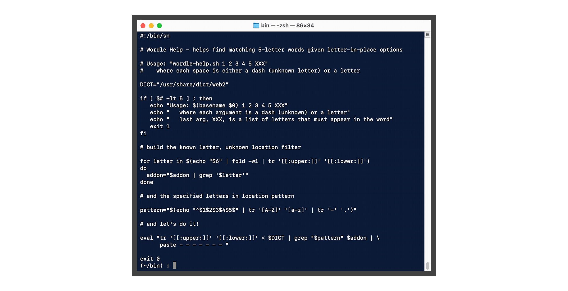 How to Create a Wordle Puzzle Help Shell Script in Linux or MacOS