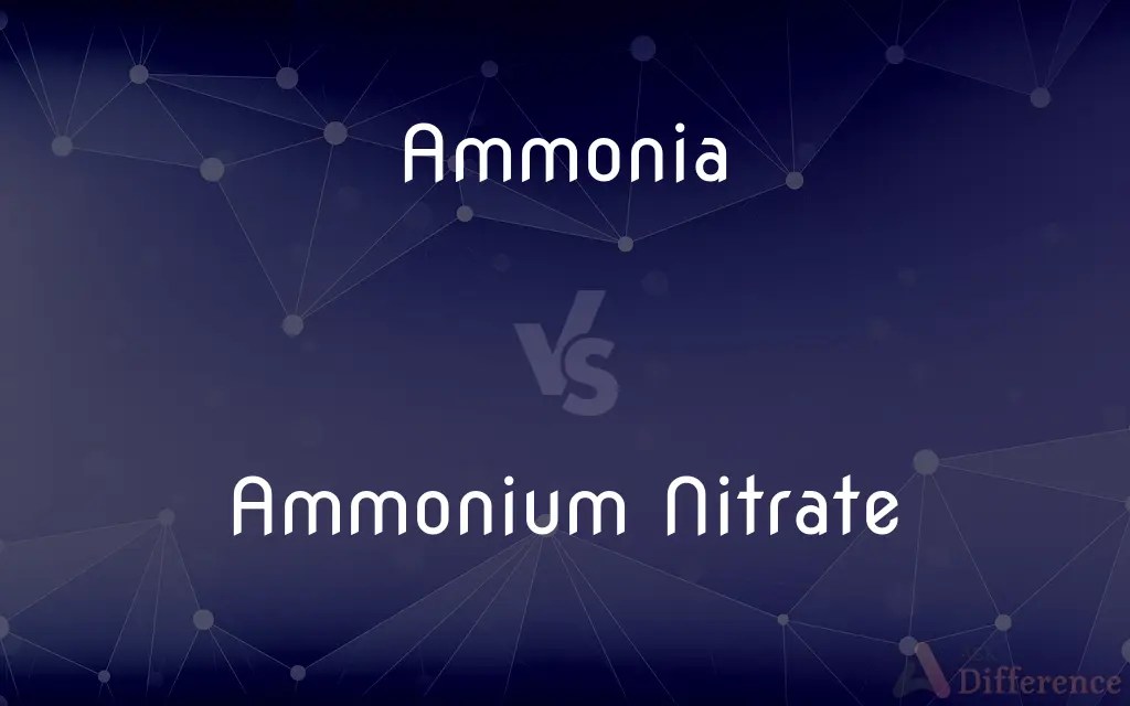 Ammonia vs. Ammonium Nitrate — What’s the Difference?