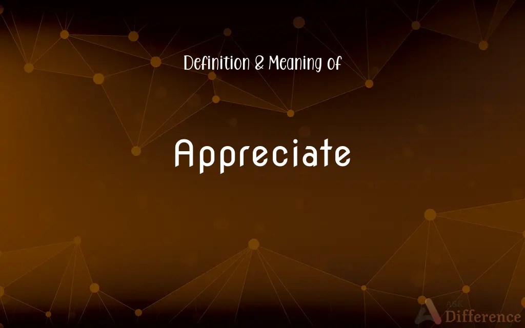 Appreciate Definition and Meaning