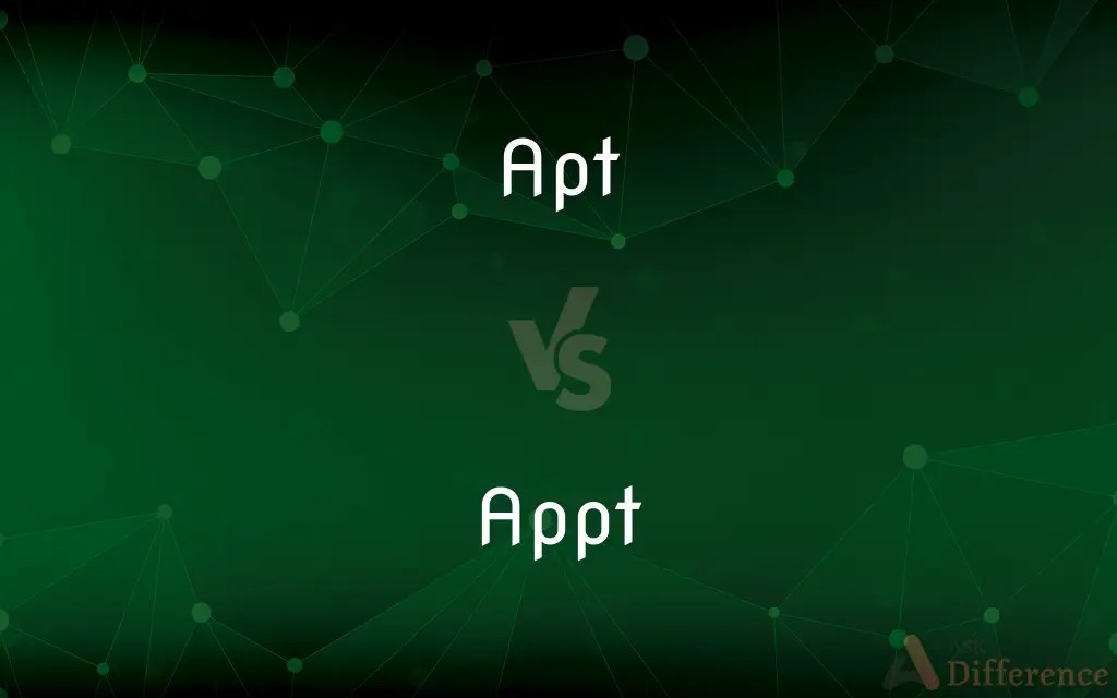 Apt vs. Appt — What’s the Difference?