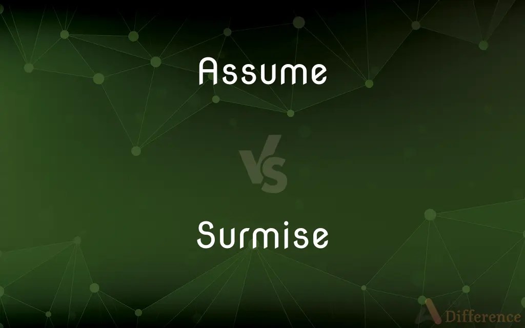 Assume vs. Surmise — What’s the Difference?