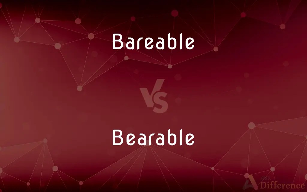 Bareable vs. Bearable — Which is Correct Spelling?