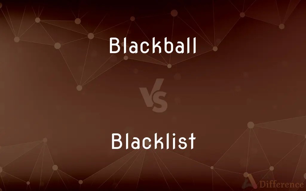 Blackball vs. Blacklist — What’s the Difference?
