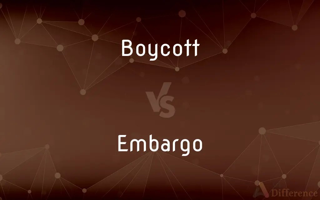 Boycott vs. Embargo — What’s the Difference?