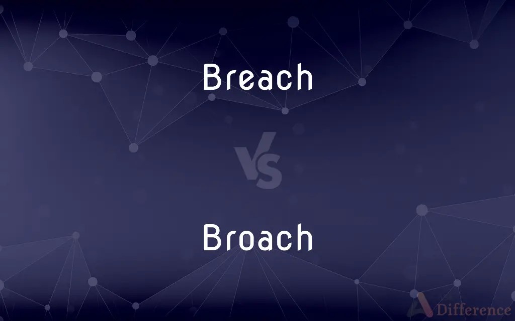Breach vs. Broach — What’s the Difference?