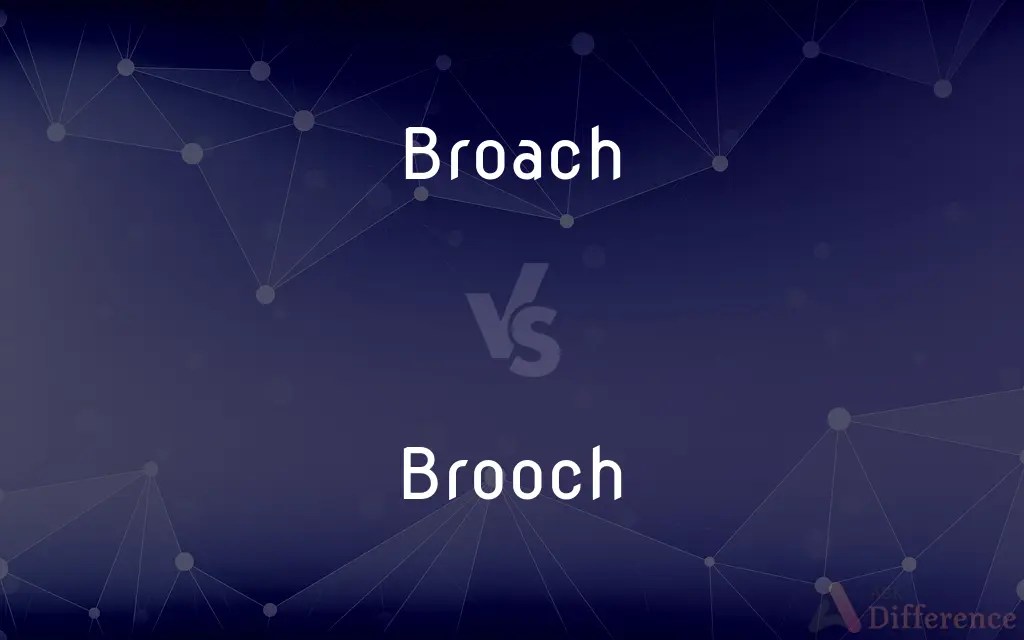 Broach vs. Brooch — What’s the Difference?