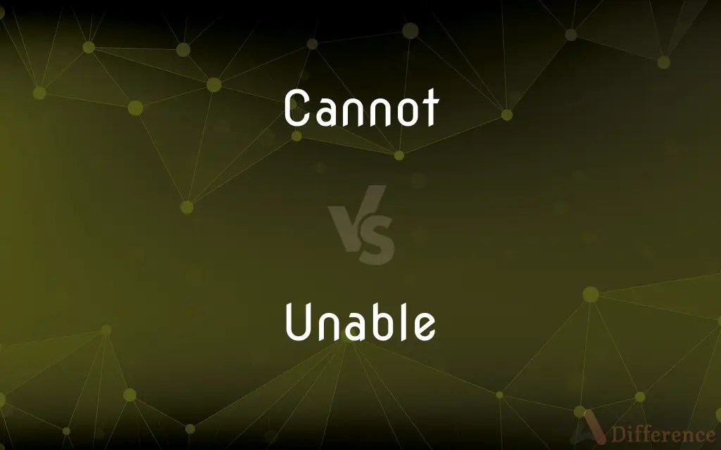 Cannot vs. Unable — What’s the Difference?