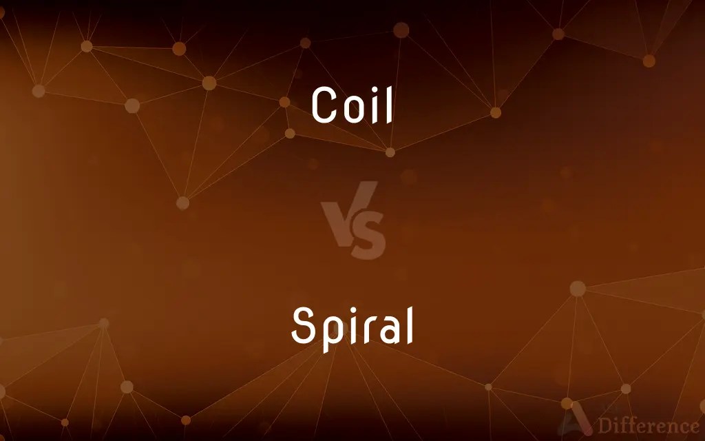 Coil vs. Spiral — What’s the Difference?