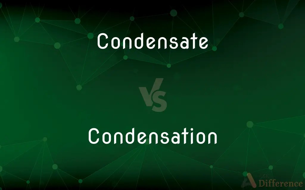 Condensate vs. Condensation — What’s the Difference?