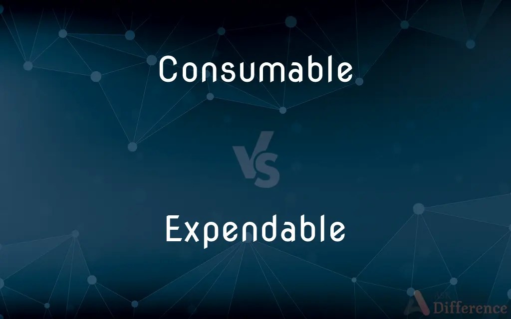 Consumable vs. Expendable — What’s the Difference?