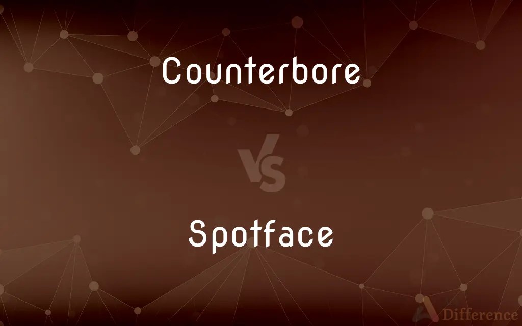 Counterbore vs. Spotface — What’s the Difference?
