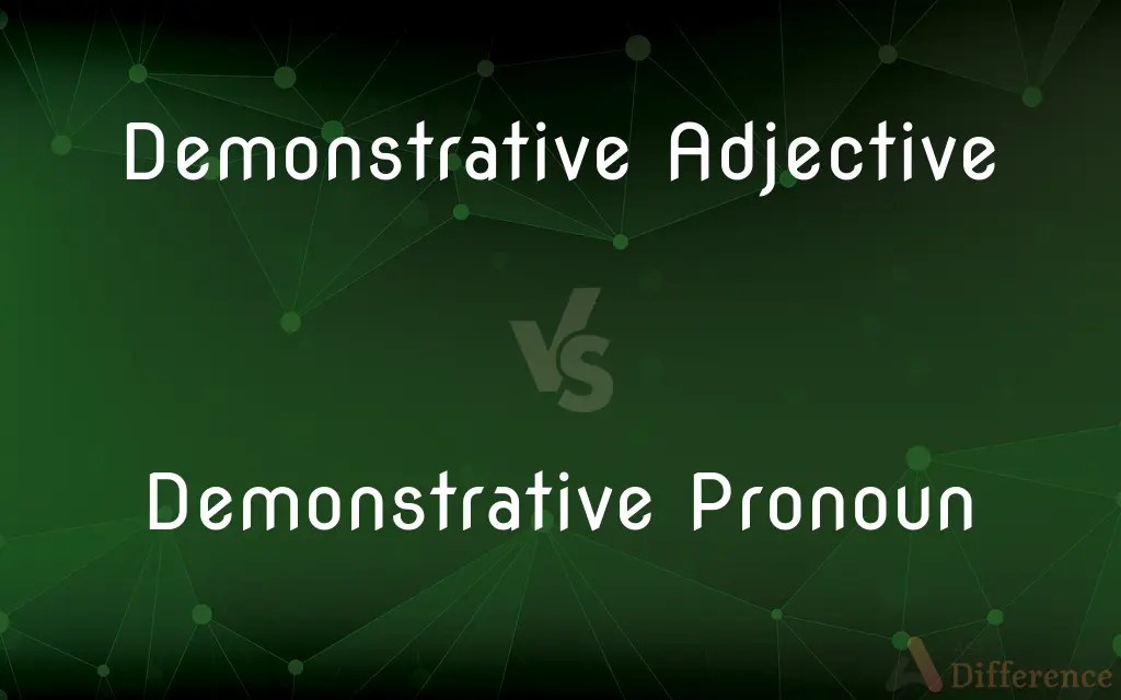 Demonstrative Adjective vs. Demonstrative Pronoun — What’s the Difference?