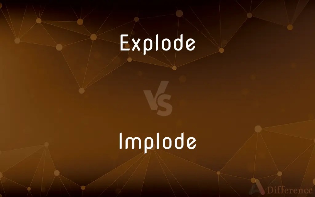 Explode vs. Implode — What’s the Difference?