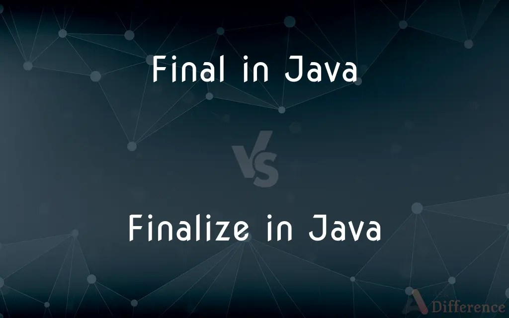 Final in Java vs. Finalize in Java — What’s the Difference?