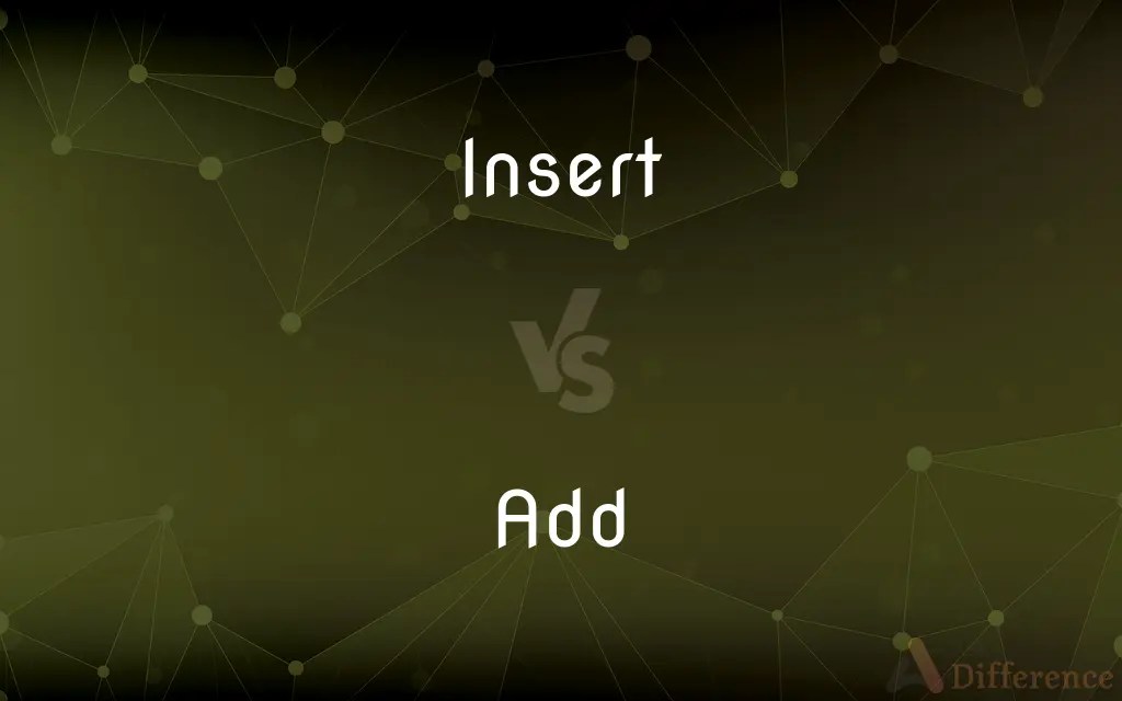 Insert vs. Add — What’s the Difference?