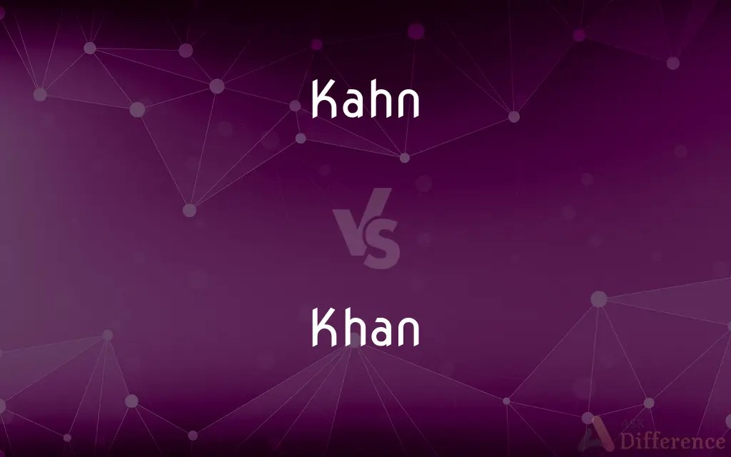 Kahn vs. Khan — What’s the Difference?