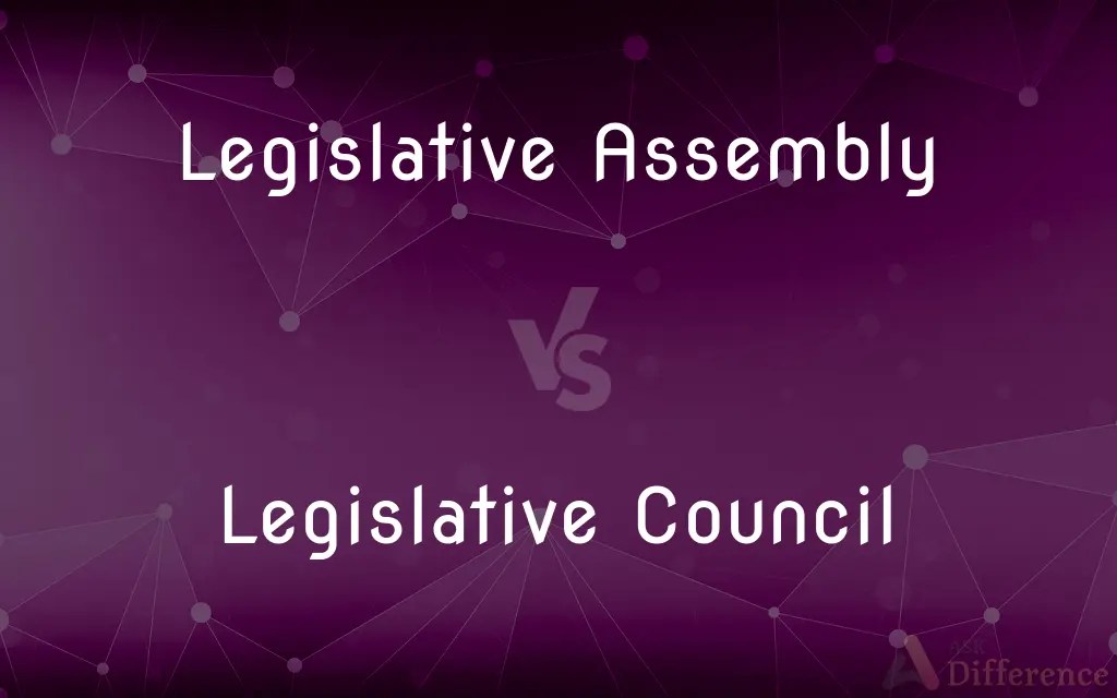 Legislative Assembly vs. Legislative Council — What’s the Difference?