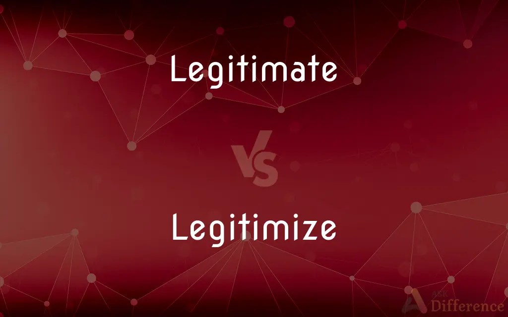 Legitimate vs. Legitimize — What’s the Difference?