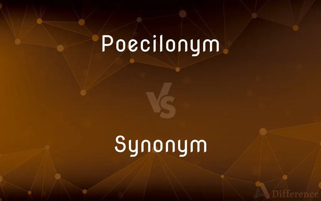Poecilonym vs. Synonym — Which is Correct Spelling?