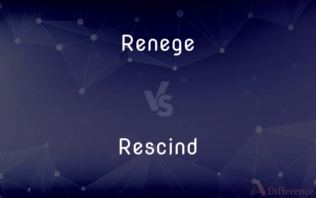 Renege vs. Rescind — What’s the Difference?