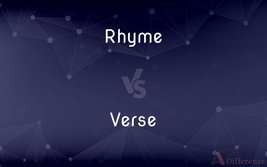 Rhyme vs. Verse — What’s the Difference?