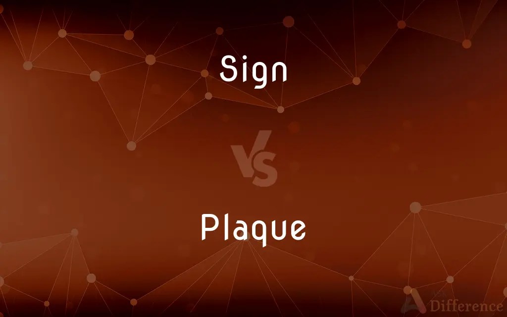 Sign vs. Plaque — What’s the Difference?