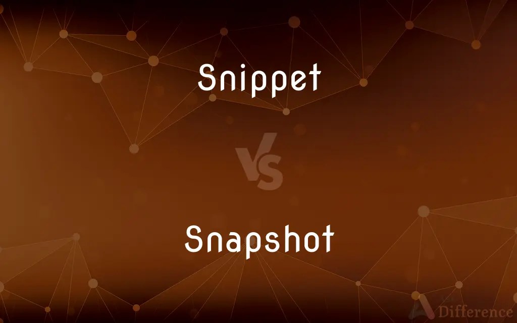 Snippet vs. Snapshot — What’s the Difference?