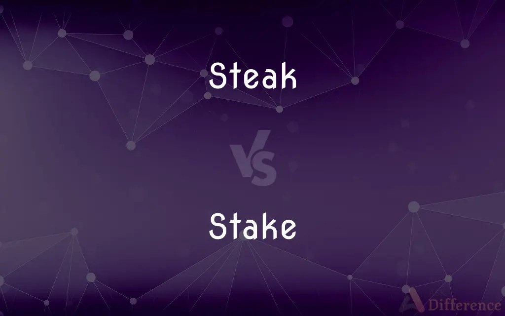 Steak vs. Stake — What’s the Difference?