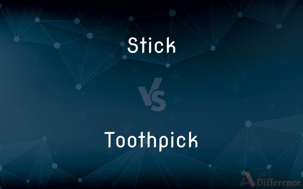 Stick vs. Toothpick — What’s the Difference?