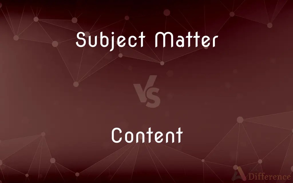 Subject Matter vs. Content — What’s the Difference?