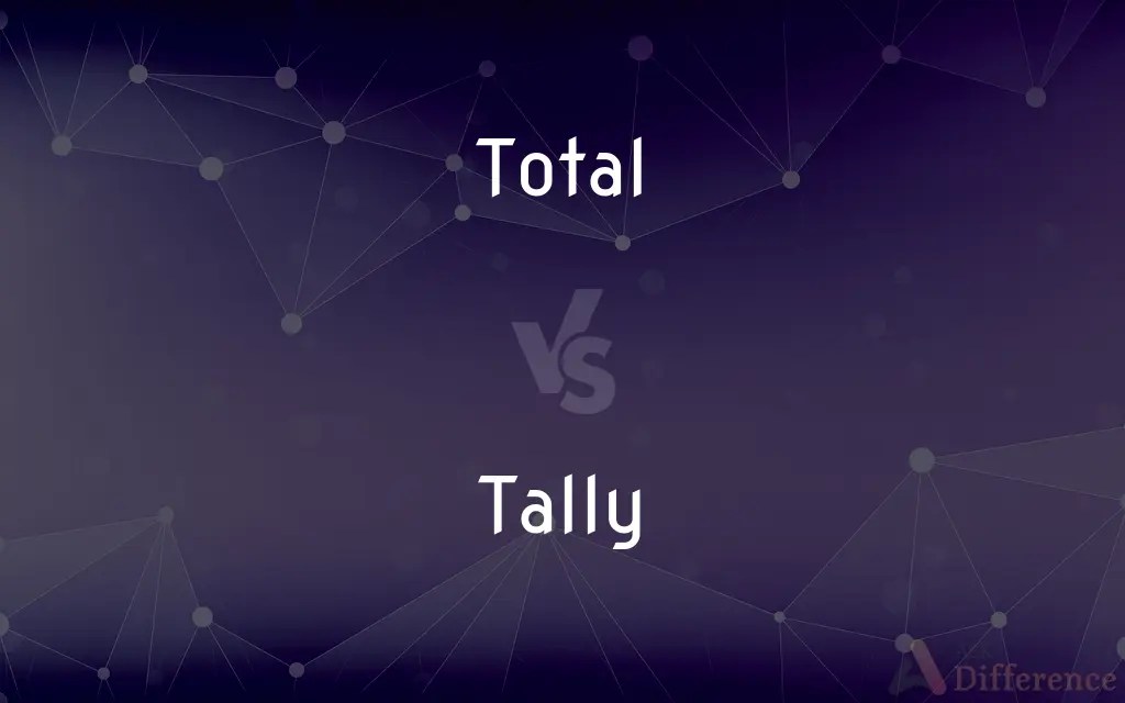Total vs. Tally — What’s the Difference?