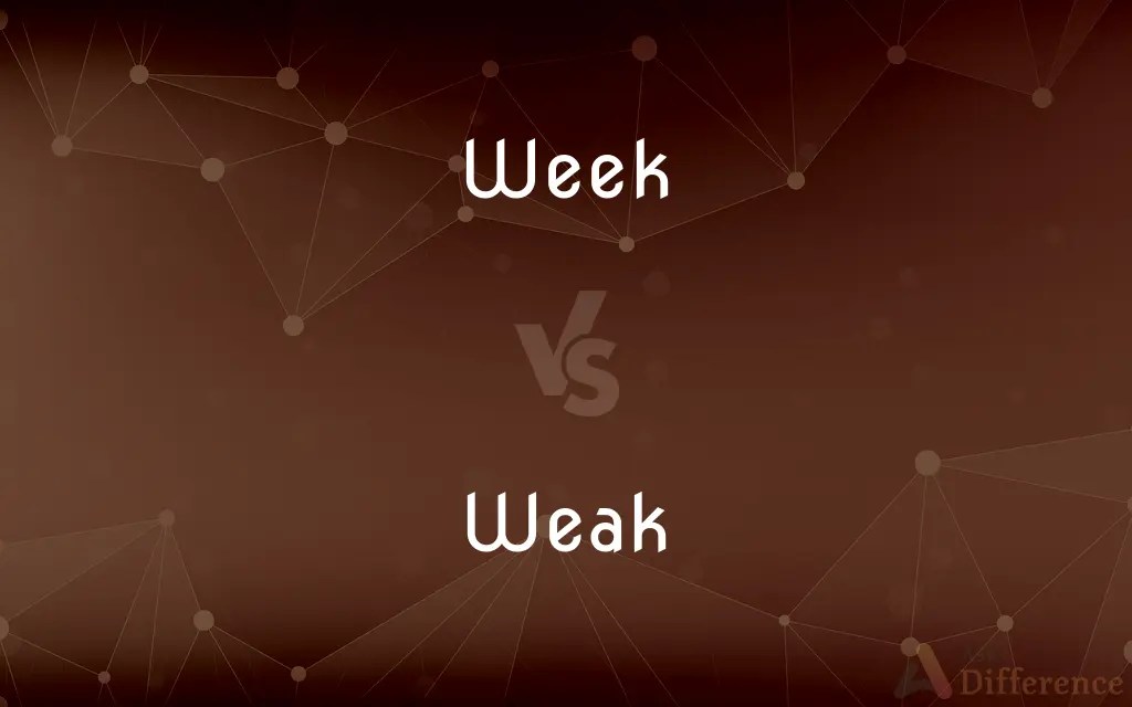 Week vs. Weak — What’s the Difference?
