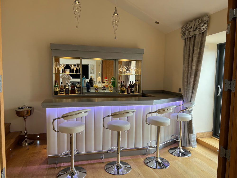Custom made, bespoke home bars & Seating Drakes Bar Furniture