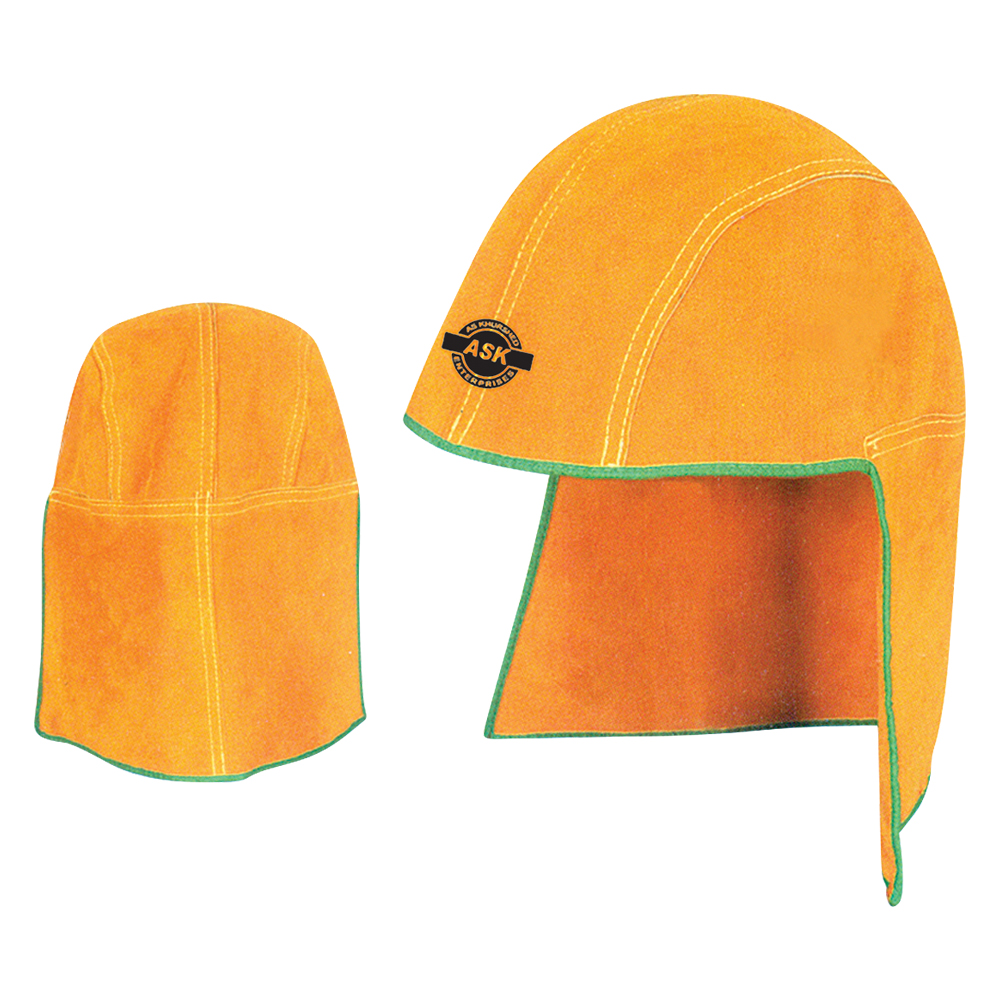 Leather Welding Cap Flame & Spark Resistant Kevlar® Stitched Safety Cap Ask Gloves