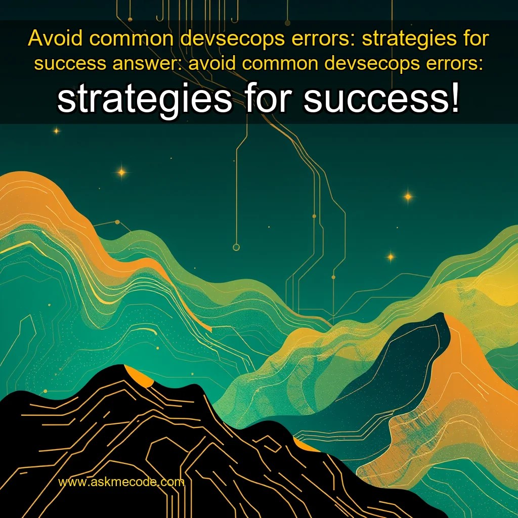 Avoid common devsecops errors strategies for success answer avoid(04)