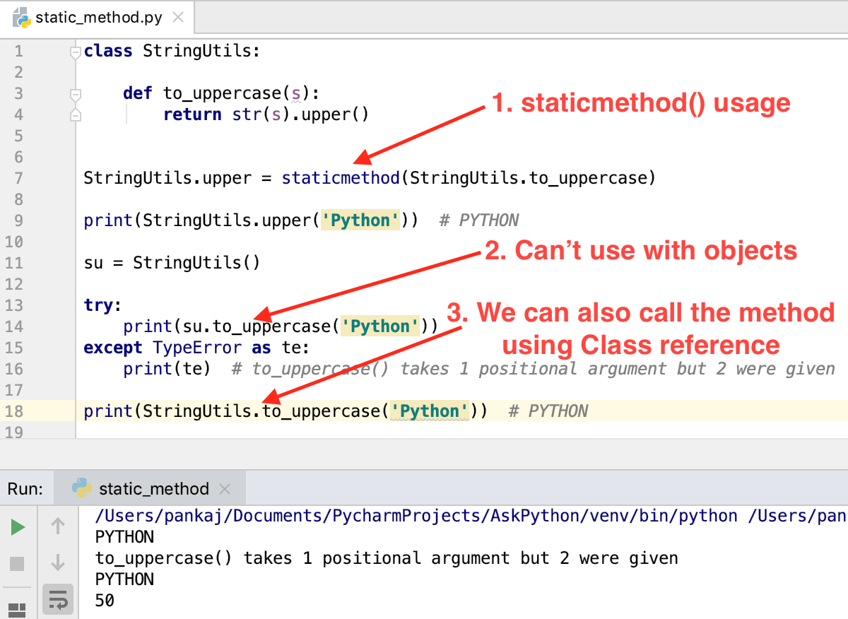 Python Static Method AskPython
