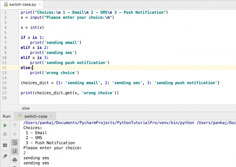 Python Switch Case 2 Alternative Implementations AskPython