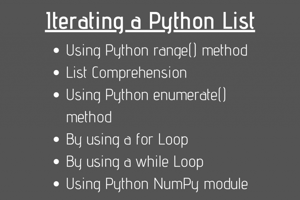 Ways to Iterate Through List in Python AskPython