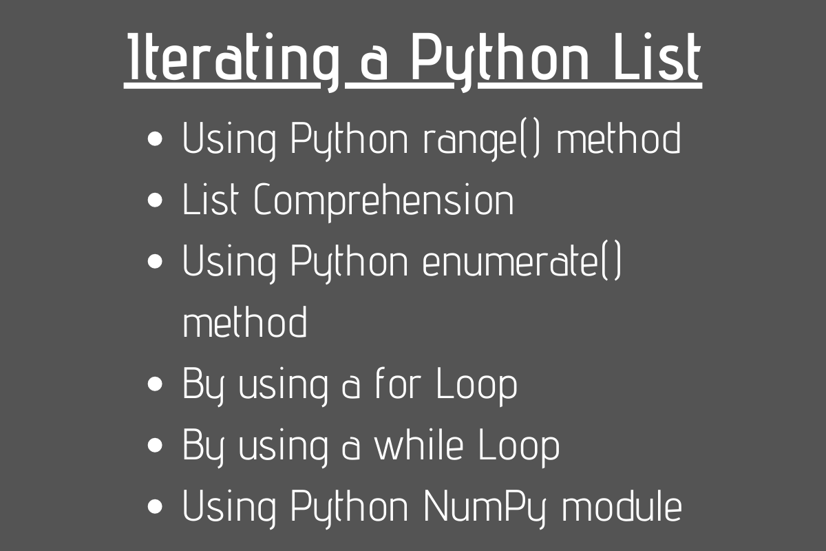 Ways to Iterate Through List in Python AskPython