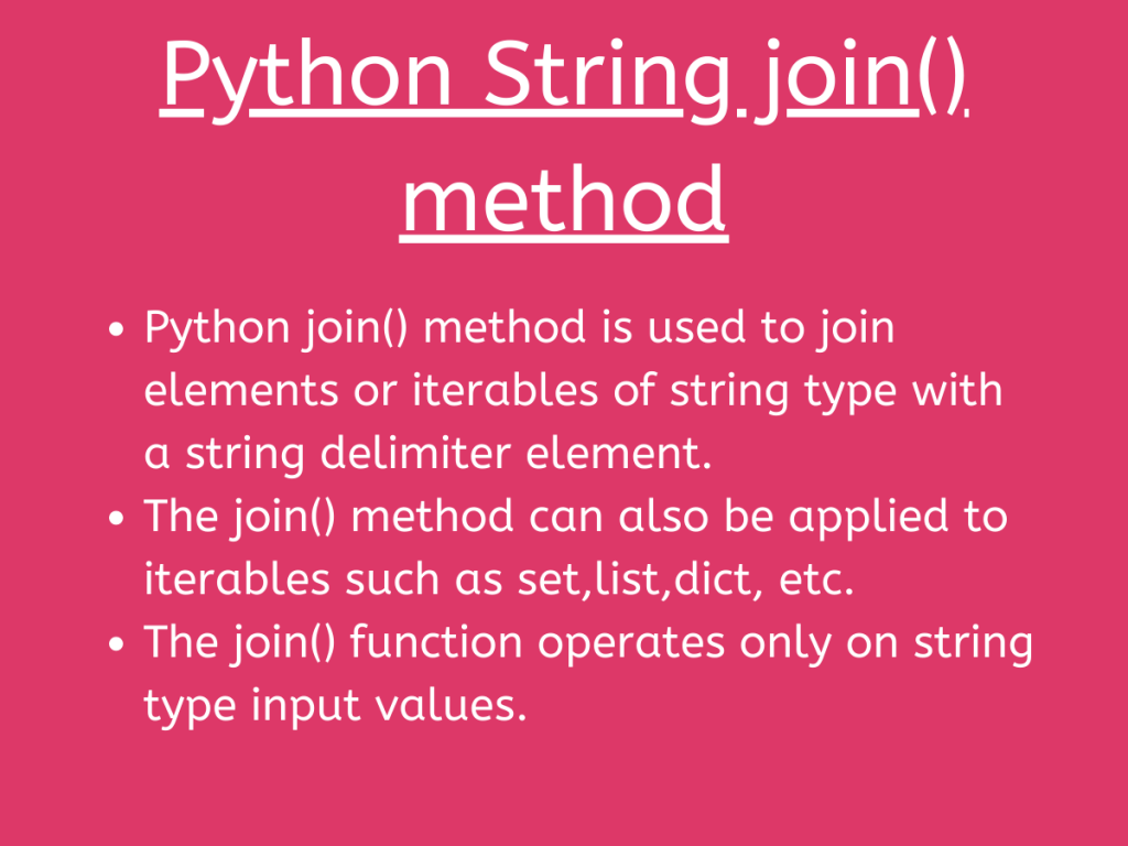 Python String join() function AskPython