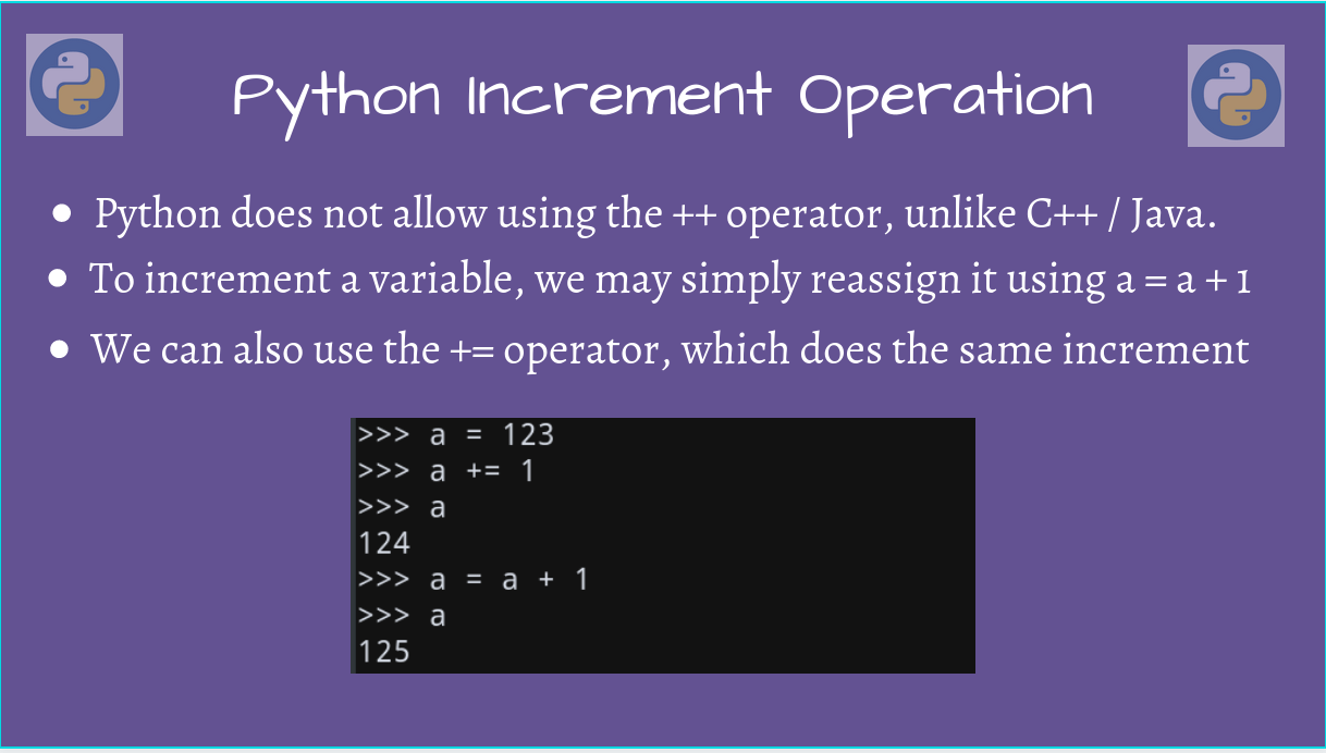 Python Increment Operation AskPython