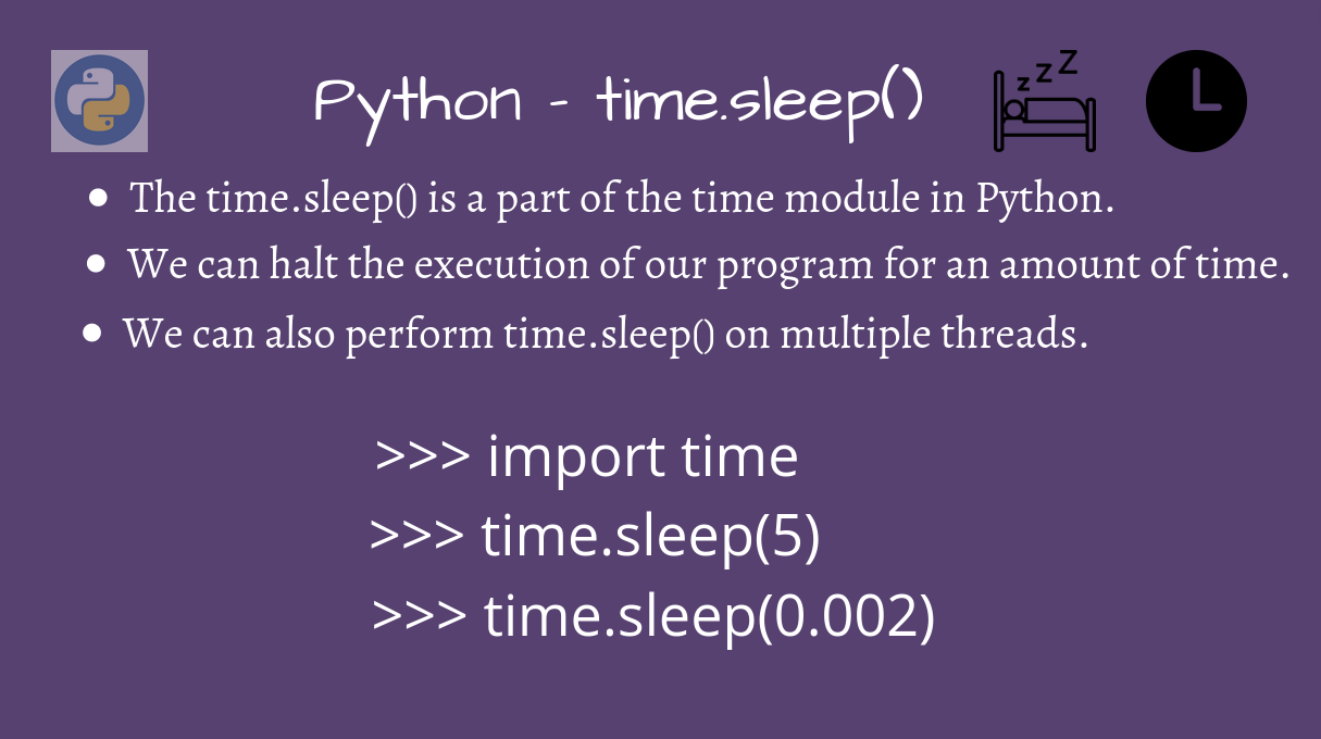 Using the Python time.sleep() Method AskPython