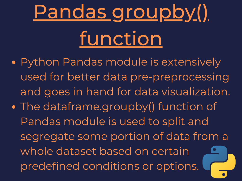 Understanding Pandas groupby() function AskPython