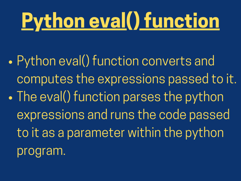 Python Eval как работает