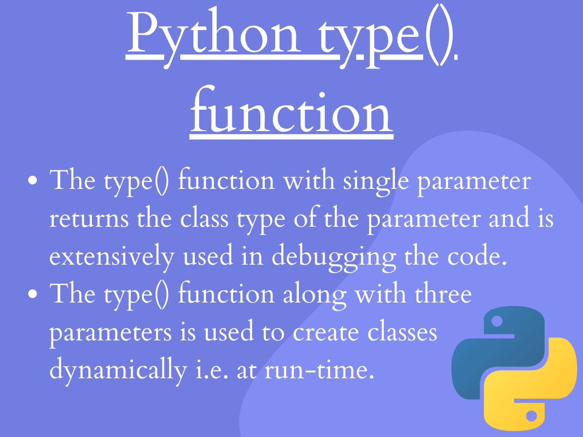 Variants of Python type() function AskPython