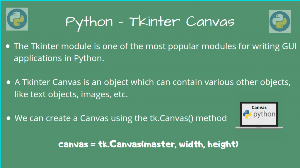 Tkinter tutorial Part 1 Making a Tkinter Canvas AskPython