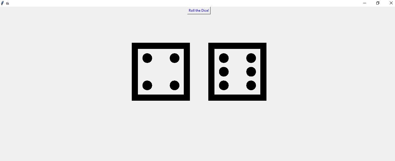 GUI Dice Roll Simulation using Python AskPython