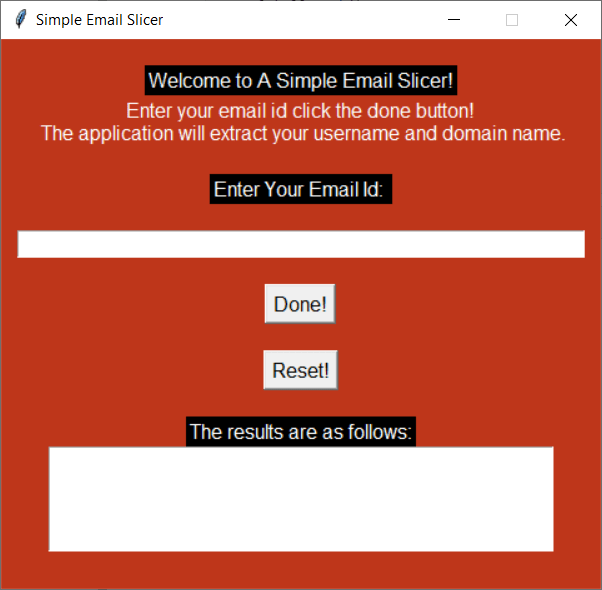 Python Tkinter A Simple Email Slicer AskPython