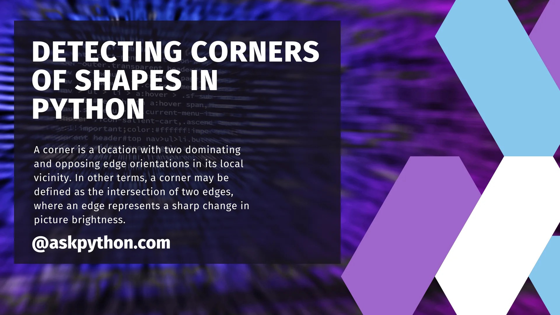 Detecting Corners of Shapes in Python OpenCV AskPython